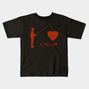 heart fishing Kids T-Shirt